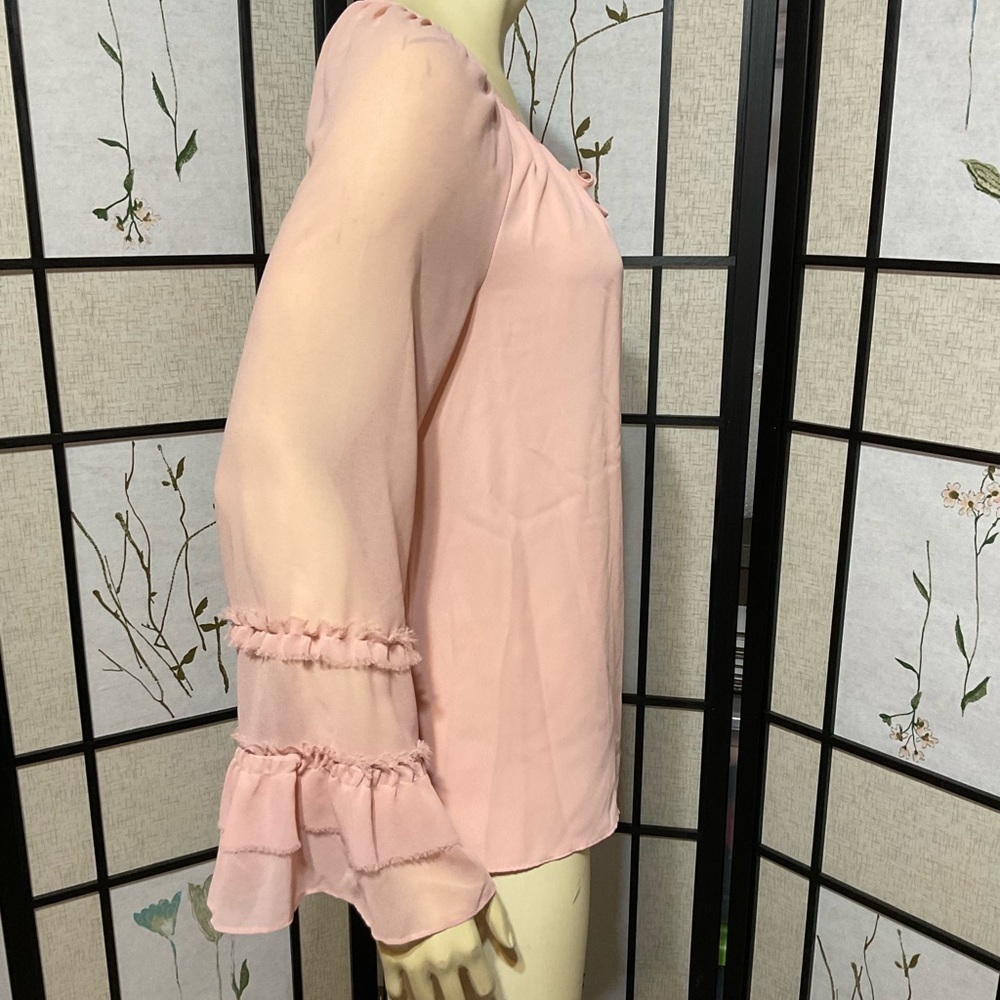 MARLED Pink Sheer Top - Picture 2 of 5